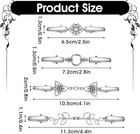 4 Pcs Vintage Dress Clips Back Cinch  Metal Waist Cincher Clip Silver Sweater Sh