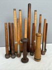Wood Bobbins Spools Wooden Industrial Style Spindles Wooden Quills Lot-16