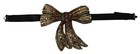 Dolce   Gabbana Bowtie Gold Tone Silk Rhinestone Embellished Women Rrp  1900