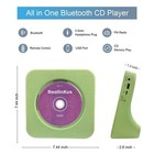 Green Cd Player For Home  Desktop Cd Player With Speakers  Fm Radio  Remote C   