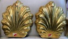 Pair Of Vintage Mid-century Modern Hollywood Regency Shell Hanging Sconces 