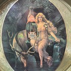 Vintage Clysmic King Of Table Waters Metal Serving Tray 14    Platter