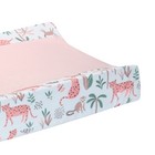 Lambs   Ivy Enchanted Safari Animals Pink white Jungle Changing Pad Cover