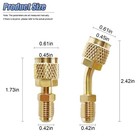 Zimisi Car R410a Straight   Angled Adapter  Mini Split Adapter 4pcs  Gold