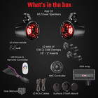 Noam Nutv5 Pro Utv Atv Golf Cart   Boat Marine Waterproof Stereo System Rzr