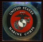 United States Marine Corps Round 4 Inch Foil Emblem Sticker Decal Militaria Usmc