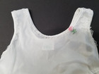 Vintage I c  Girls Full Slip Sz 18m White Ruffled Pullover W Pink Rose 3452jr