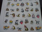 Vintage B  Kliban Cat Stickers Sheet  52 Total  Calendar Reminders Adorable  Nos