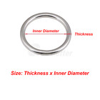 304 Stainless Steel O Ring Heavy Duty Solid Metal Round Rings Welded Smooth A2