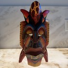 Pair Of Boruca Masks Costa Rica Indigenous Tribal Warrior Masks Birds 