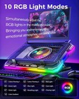 Gaming Laptop Cooling Pad With Full Rgb Lights  Powerful Cooler Fan Stand For 15