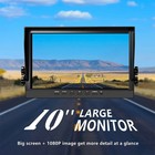 10  Wireless Backup Camera Quad Split Monitor W recording For Rv truck trailer