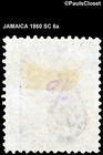 Jamaica 1860 Sc 6a Queen Victoria Lilac Brown 1 - Used F vf