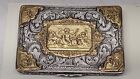 1800s Antique 800 Silver Medicine Box Holder Caduceus Green Man Cherubs Filigree