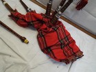 Highland Bagpipes Set Irish Scottish Instrument Wood Pipe Red Cover Bag Pipes