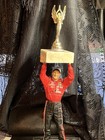 Dale Earnhardt Jr  Resin Statue Holding Substitute Trophy 11 5  Tall 2004 Action