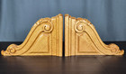 Pair Of Raymond Enkeboll Designs Solid Oak Corbels  Grapes   Leaves