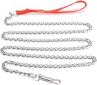 Doggie Pet Leash Puppy Nylon Walking Lead Chrome Metal Chain Strong Chain Link