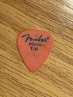 New Found Glory Nfg Ian Grushka Dog Fender Logo Tour Band Orange Guitar Pick