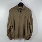 Fairway   Greene Xxl Wool 1 4 Zip Sweater Bandon Dunes Golf Pullover Lined Taupe