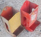 2- Antique Tin  Match Boxes  Flower And Solid Both Red Nl