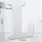 Aocean 12 Inch White Big Wood Letters Unfinished Wooden Letters For Wall Deco   
