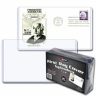 Bcw Rigid Fdc Topload Pvc Holders 7x4 1 6 Holds  6 Envelope Sleeves Pack Of 25 
