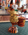 Vintage Marx Funny Tiger Drumming Tin  Wind Up   Working   Video    rare 
