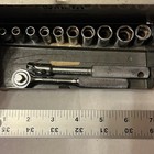 Wright 12 Piece 1 4  Drive Socket Set W  2400 Ratchet W  6pt Sockets Metal Case
