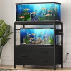 Heavy Duty Aquarium Stand 20-29 Gallon Tanks W  Power Outlets Storage Drawers Us