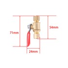 2pcs  1 4 Inch Lead-free Brass Mini Ball Valve Shut Off Switch Compression