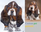 Custom Personalized Pet Portrait From Photo Made To Order Original Painting