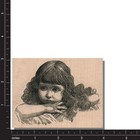 New Rubber Stamp Beautiful Victorian Girl  Child Face Head Eyes Pretty People Wm