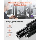 Uimoso 10pcs 2020 Aluminum Extrusion 48  1220 Mm T-slot Linear Rail In Black