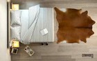 Genuine Large Brown Cow Rug Cowhide Leather Natural Hair On Cow Hide Carpet Skin