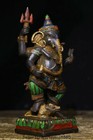 7 4  Old Tibet Bronze Painting Ganesh Lord Ganesha Elephant God Buddha Statue