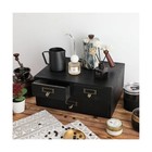 Wooden Storage Box Apothecary Drawers Vintage Wooden Box Wood Deskt    Fast Ship