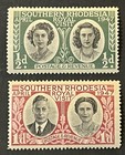 Travelstamps  1947 Southern Rhodesia Stamps Scott  65-66 Royal Visit Mint Mogh