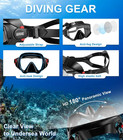 Snorkeling Gear For Adults  Dry Snorkel Set Panoramic View Enhanced Anti-leak An