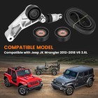 For 12-18 Jeep Wrangler Jk 3 6l Drive Belt Kit W  Tensioner   Idler Pulleys New