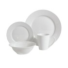 32 Piece White Dinnerware Set Classic Plates Bowls Mugs Set Dishwasher Safe New