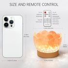 Himalayan Salt Lamp  Pink  Wooden Base  10 Levels Of Light Intensity Adjustment 