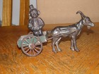 Hubley Cast Iron Happy Hooligan Cast Iron Goat Cart   Hooligan Htf Piece Look