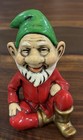 Vtg Mcm Chalkware 3 Elves Gnomes Hand Painted Holiday Novelty Xmas Decor Japan