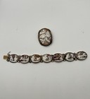 Cameo 7 Day Roman Gods And Chariots Palladium And Alloy Bracelet And Pendant pin