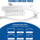 Heavy-duty Flexible Ceiling Curtain Track 3m - Bendable Pvc With Steel Plate