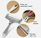 Hard Cheese Slicer Adjustable Stainless Steel Wire Cutter Kitchen Cooking Tool