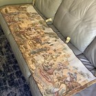 Vintage Belgian Arab Market Wall Hanging Tapestry 56   x 19    Fantastic Artistry