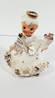 Vintage Holt Howard Happy Birthday Angel Candle Holder Porcelain Wings Brokenoff