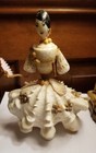 Antique Nautical Sea Shell Folk Art Woman Lady Hand Painted Face Seashells